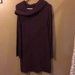 Maroon H&M cowl neck sweater dress